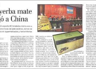 yerba mate en china suplemento de comercio exterior de la nacion