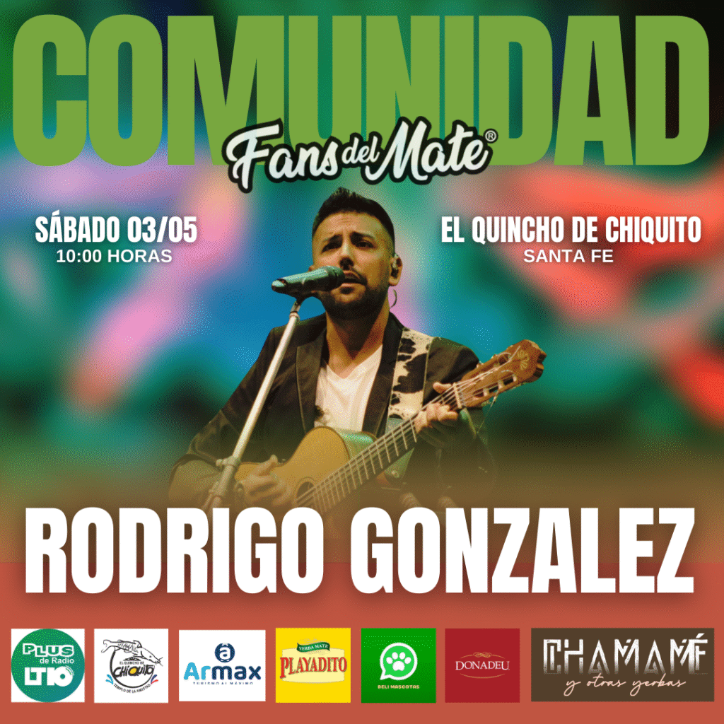 Encuentro Sociocultural Musical FansdelMate en Santa Fe 9 Flyer Rodrigo Gonzalez Santa Fe